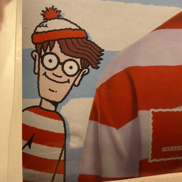 Where’s Waldo? Waldo Adult Halloween Costume Kit Hat & Glasses One Size - Picture 6 of 11